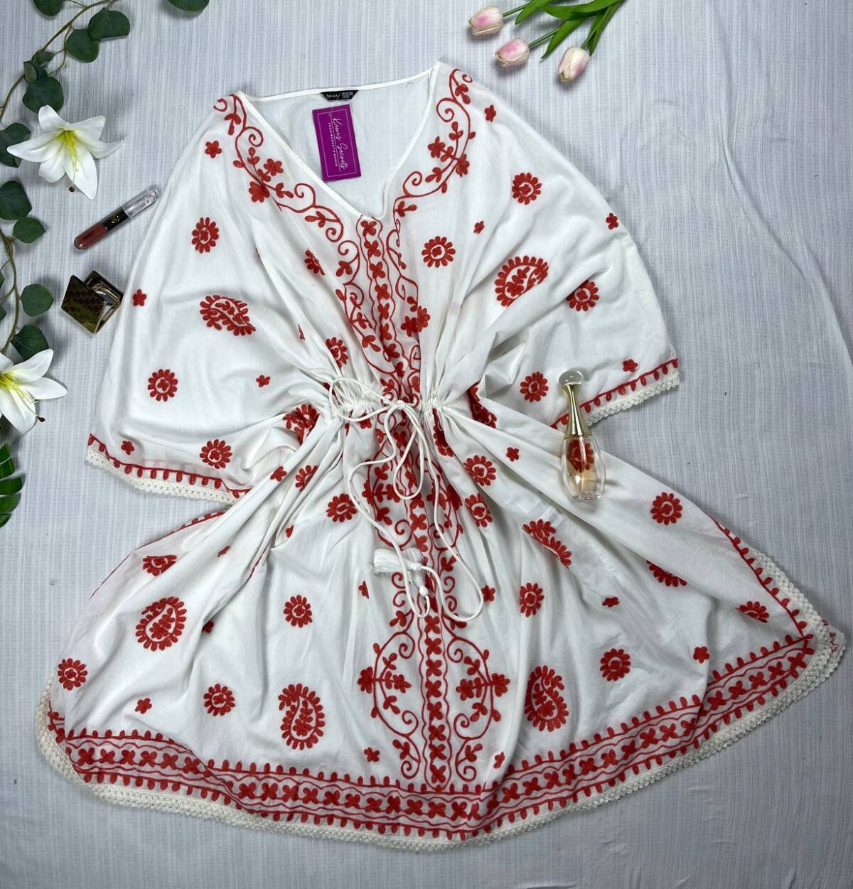 Cotton embroidered beach vest from splash - Image 1