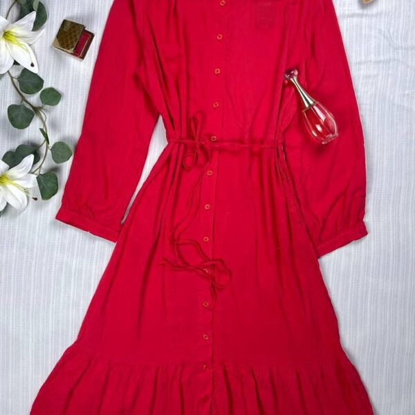 Long cotton viscose shirt dress from splash