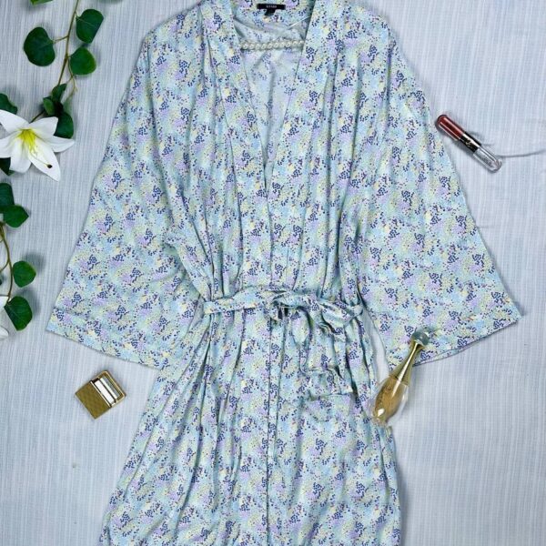 Cotton floral kimono robe from kiabi