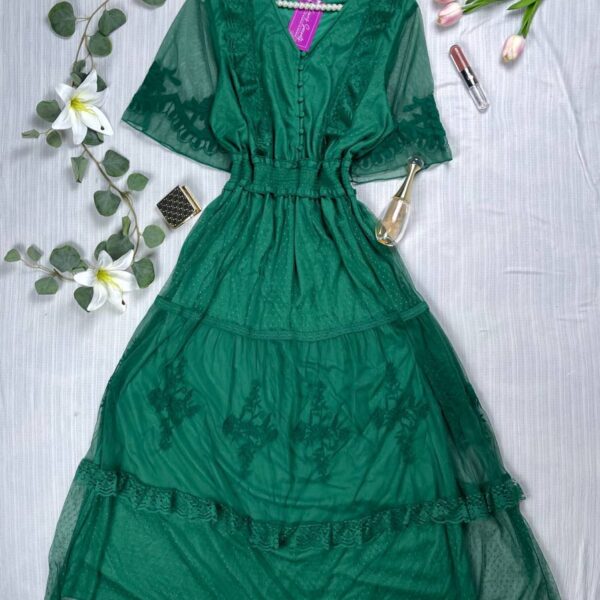 Polka dot toll embroidered dress from splash