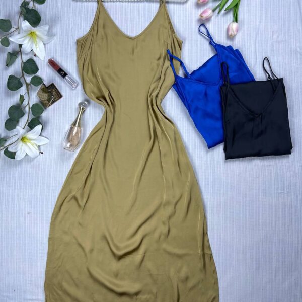 Long satin lingerie dress from american eagle