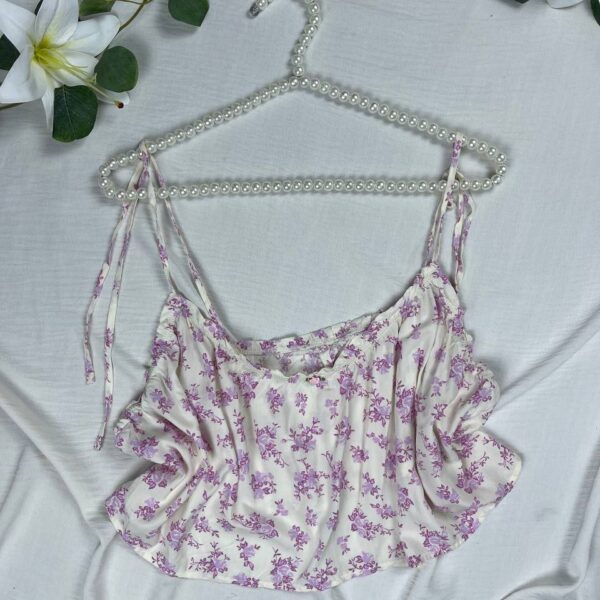 Cotton crop top made in uk