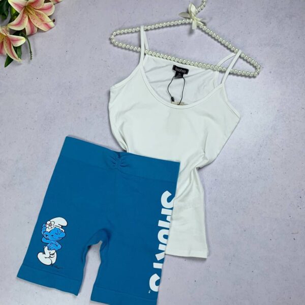 Cotton top lycra short pj set from primark/ boohoo  Size XS