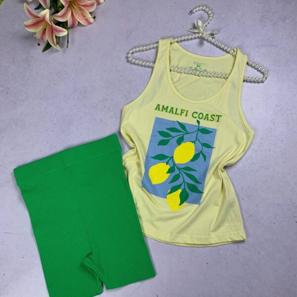 Cotton top lycra short pj set from primark  XS