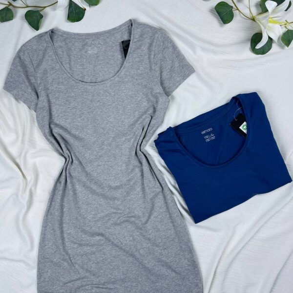 Long cotton basic top from esmara S