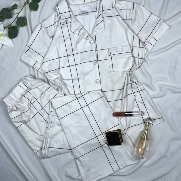 Cotton classic pijama set with lycra