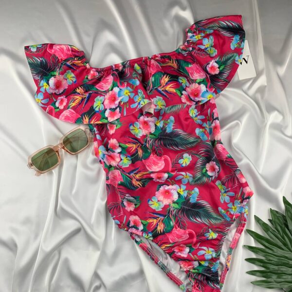 Off shoulder padded floral bodysuit from emma we
