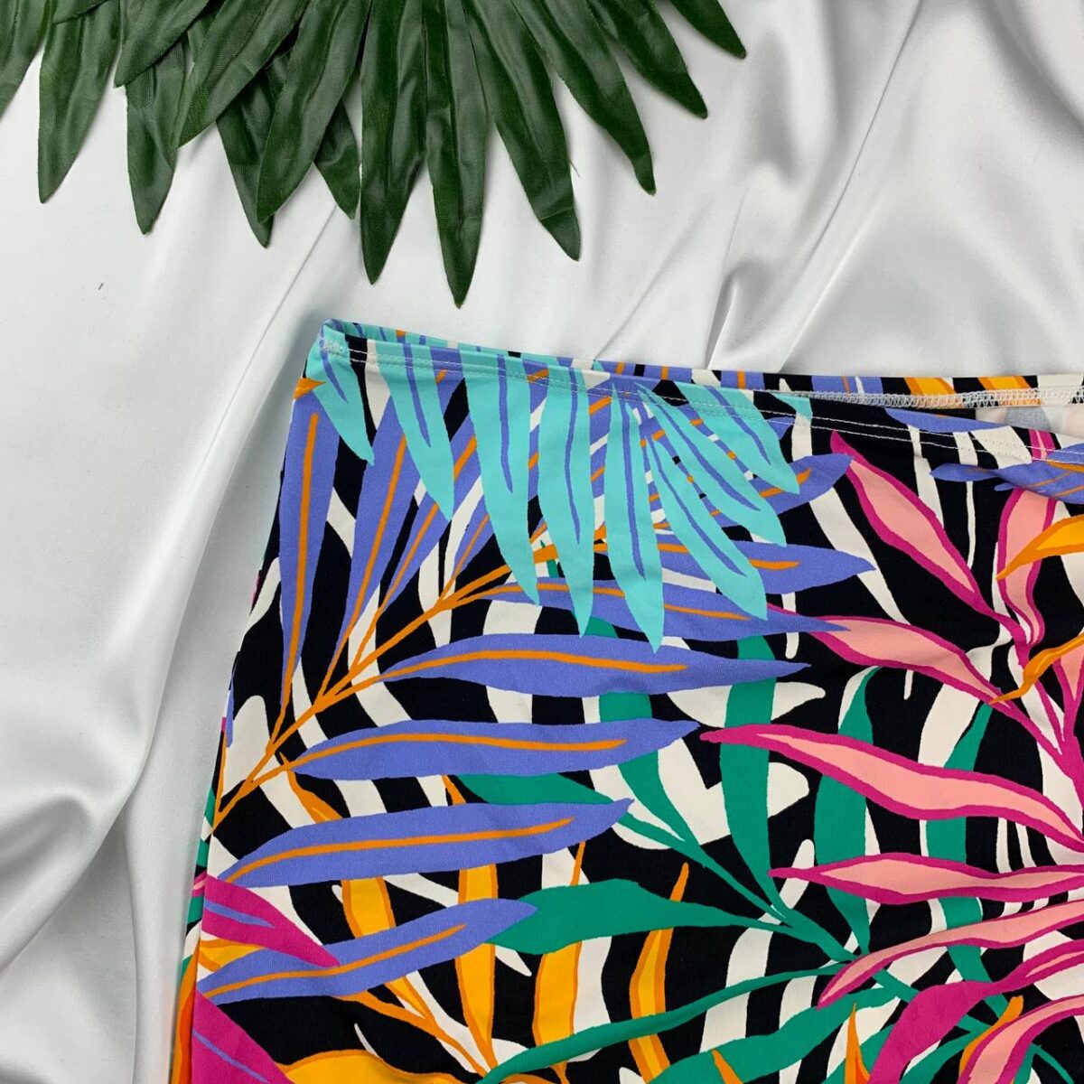 Floral swimming mini skirt with bikini bottom - Image 3