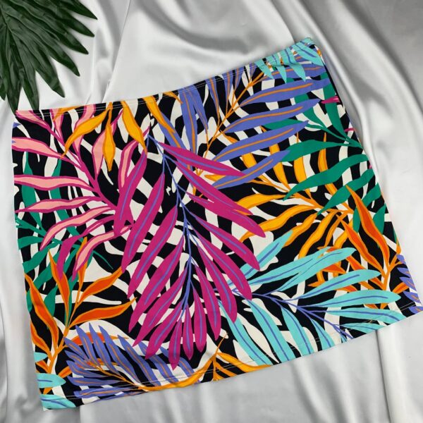 Floral swimming mini skirt with bikini bottom