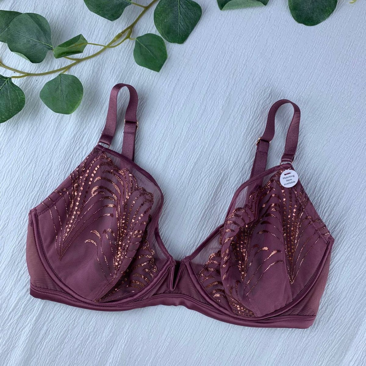 Wired lace lingerie bra from Tu - Image 1