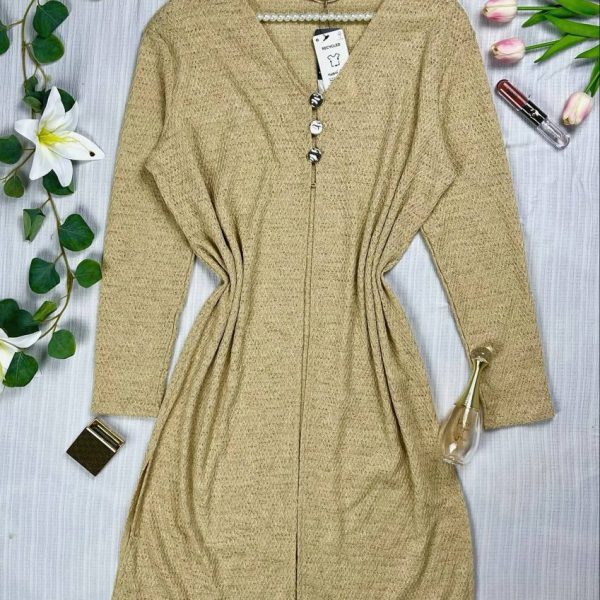 Long beach vest from Splash in beige
