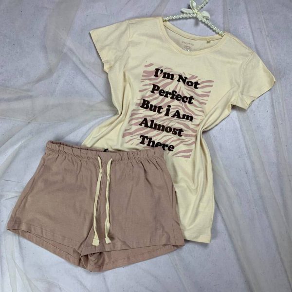 Cotton hot short pijama set from Sinsay