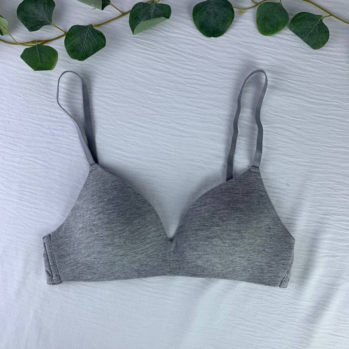 H&M Unwired Padded Cotton Bra - Image 1