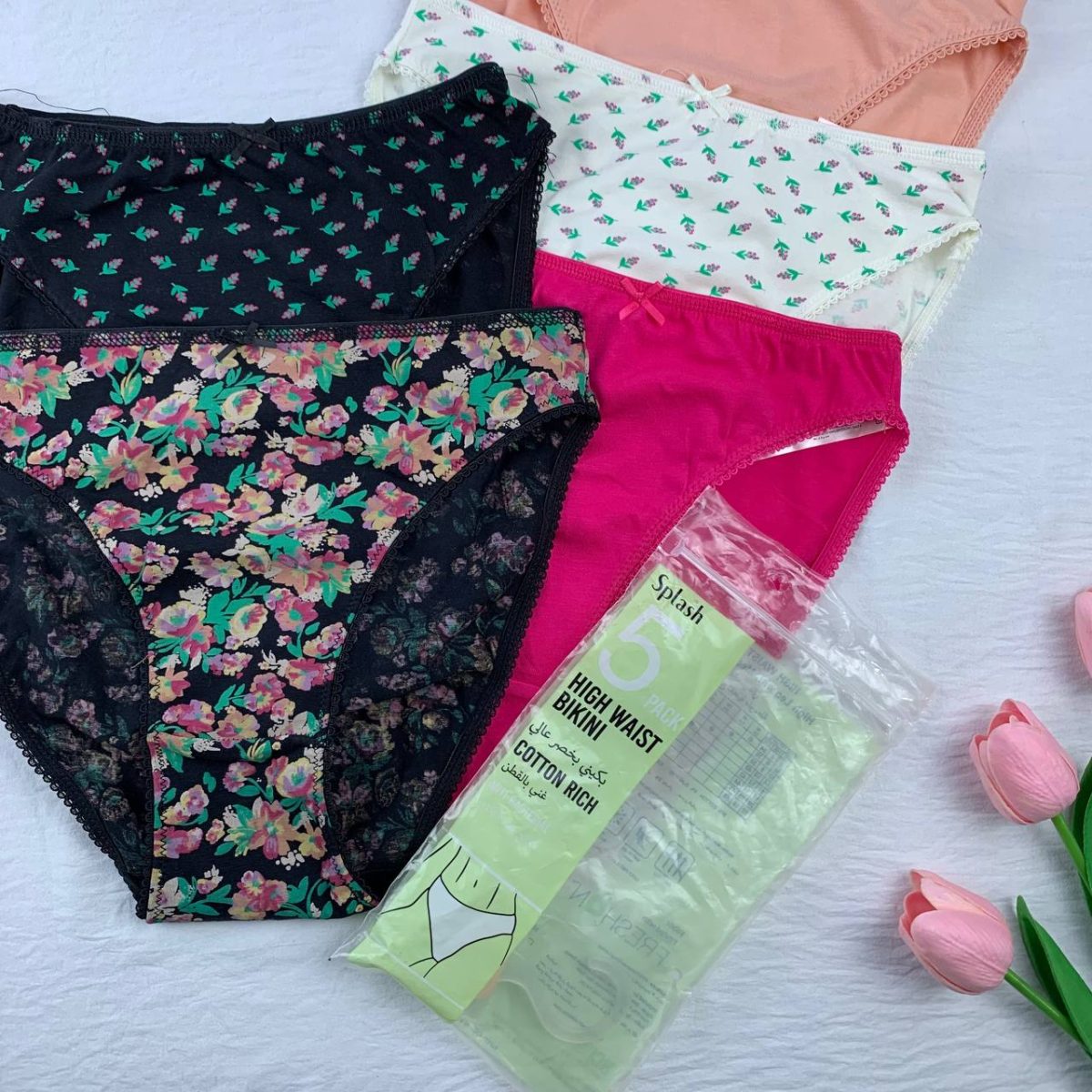 5 pack high waist bikini cotton panty From splash - Image 3