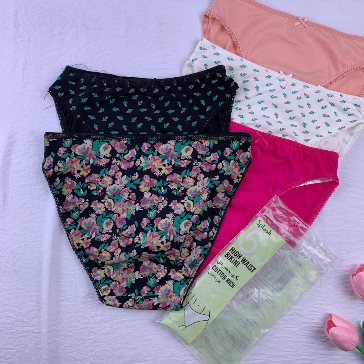 5 pack high waist bikini cotton panty From splash - Image 2