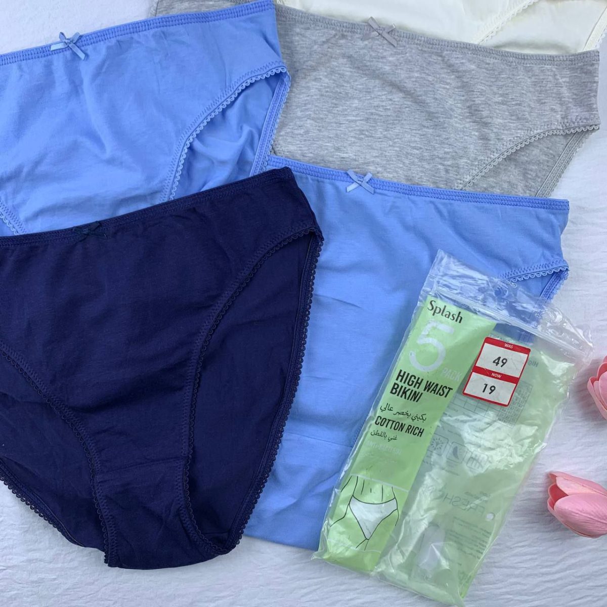 5 pack high waist bikini cotton panty From splash - Image 3