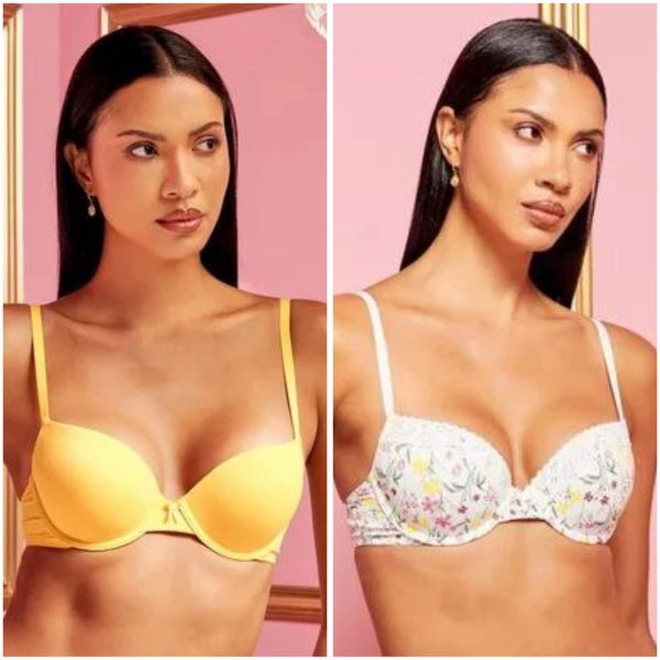 Set of two wired padded light push bra from Max