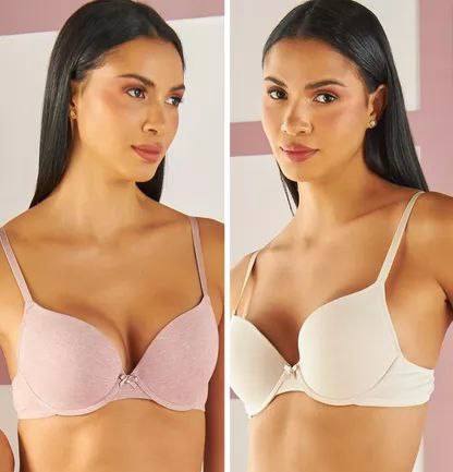 Set of two wired padded cotton bra from Max