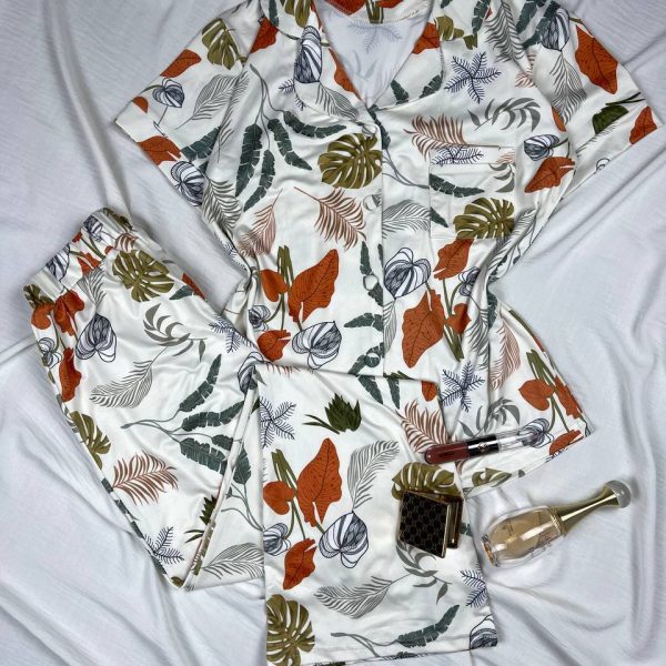Cotton classic pijama set with lycra