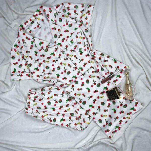 Cotton classic pijama set with lycra