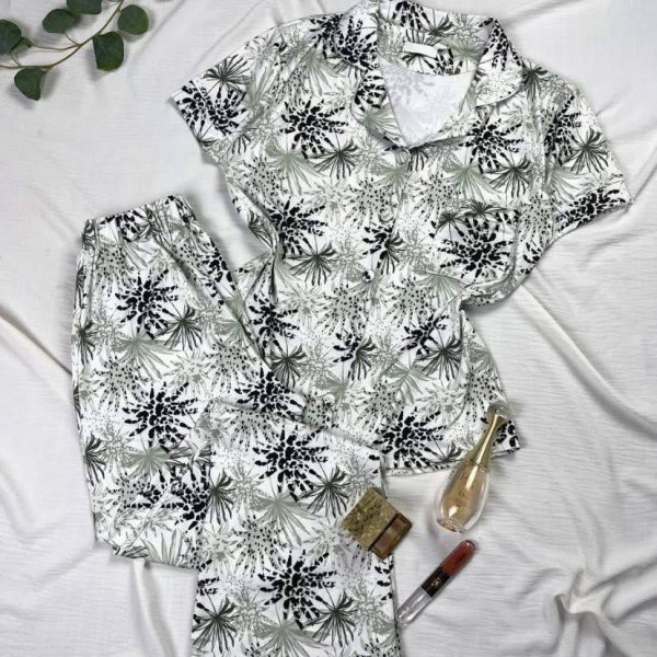 Cotton classic pijama set with lycra