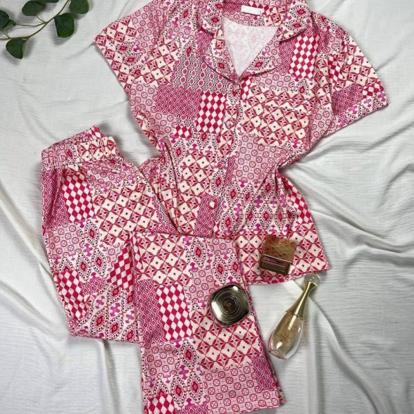 Cotton classic pijama set with lycra