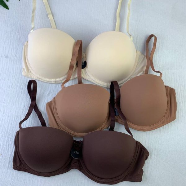 Max 3-Pack Light Push-Up Wired Balconette Bras