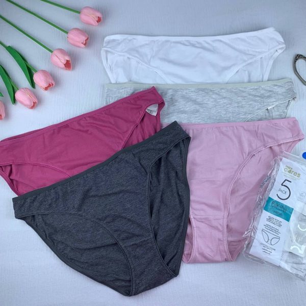 Max 5-Pack Pure Cotton Bikini Panty Set- XL
