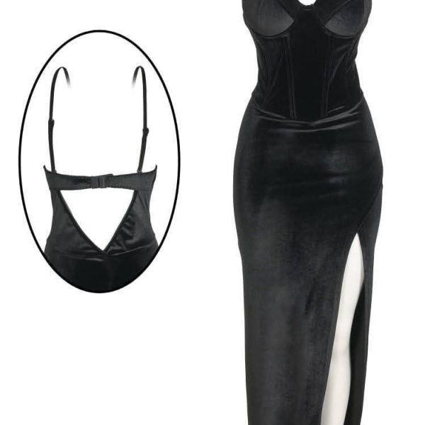 Padded italian velvet sexy lingerie