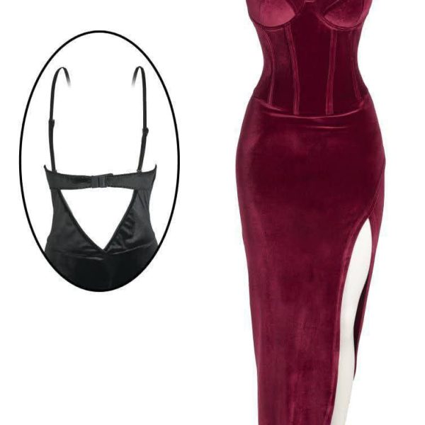 Padded italian velvet sexy lingerie