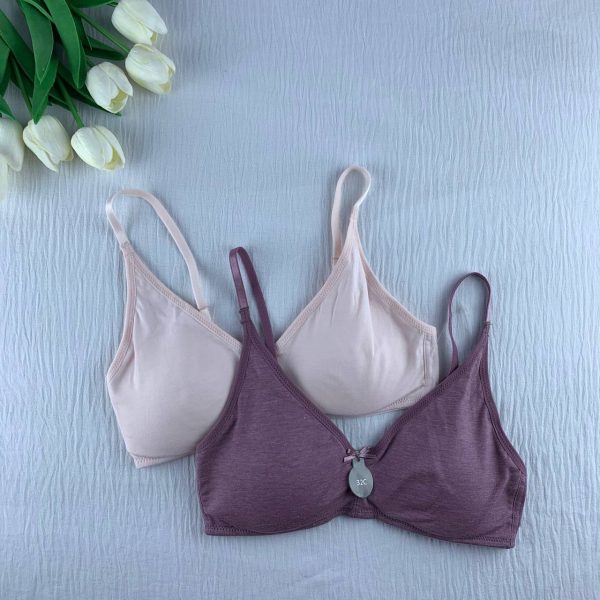 2 pack unwired padded cotton bra from Max