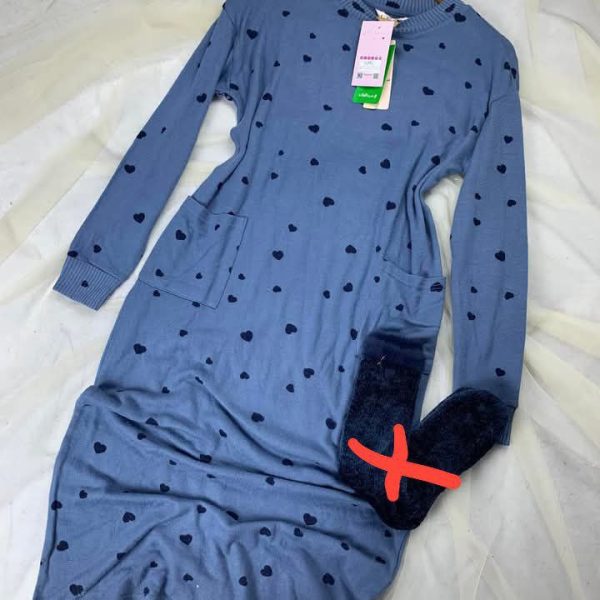 Wool long sleeping shirt from splash