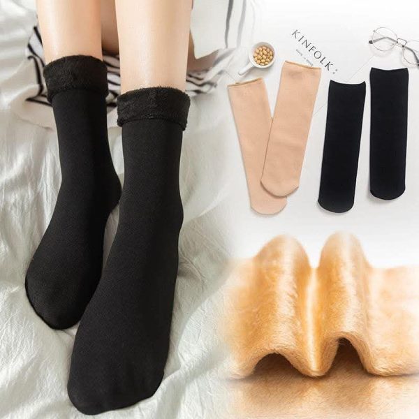 Thermal socks with fur