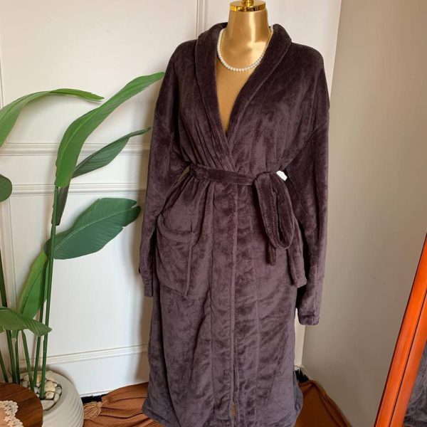 Long cozy fur kimono robe from Splash