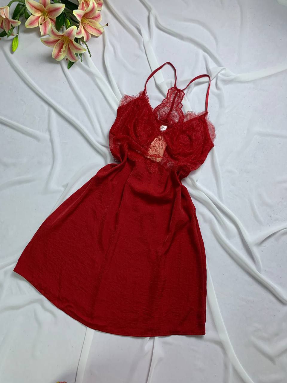 photo_2025-12-04_14-42-48 Silky satin lingerie with mesh Lace - Image 1