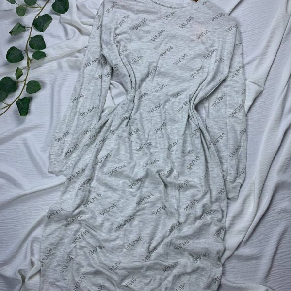 Cotton long sleeping shirt with pockets from Max