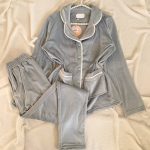 Cozy classic velvet piJama set turkish Fabric