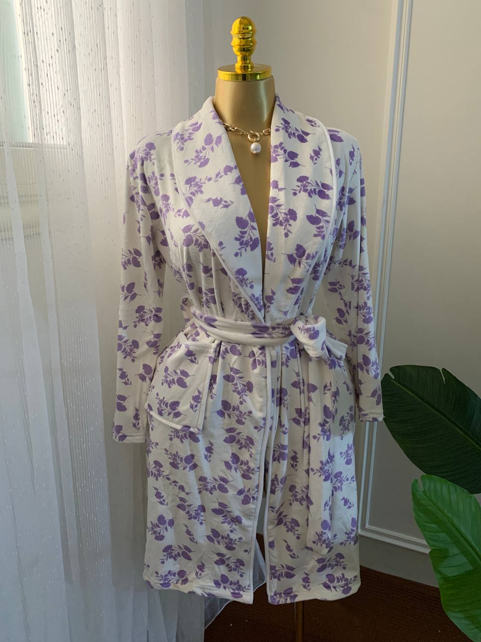 photo_2026-01-13_14-14-23 Elegant chique velvet classic kimono robe turkish fabric - Image 1