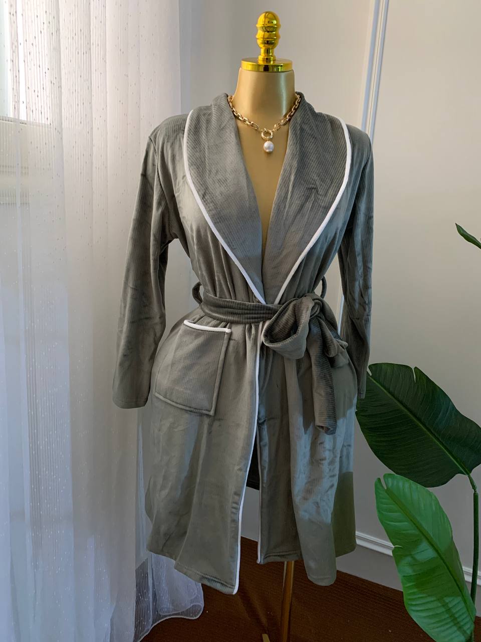 photo_2026-01-13_15-14-22 Elegant chique velvet classic kimono robe turkish fabric - Image 1