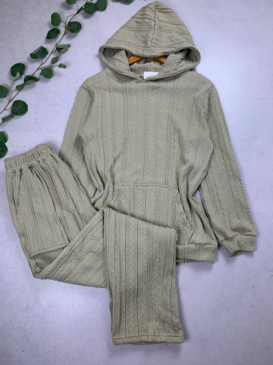 photo_2026-01-14_11-37-08 Oversize cozy knit hooded pijama set turkish fabric - Image 1