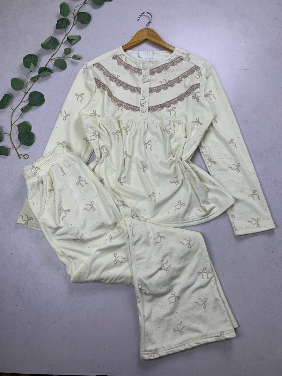 photo_2026-01-14_11-06-22 Cozy velevet pijama set turkish fabric - Image 1