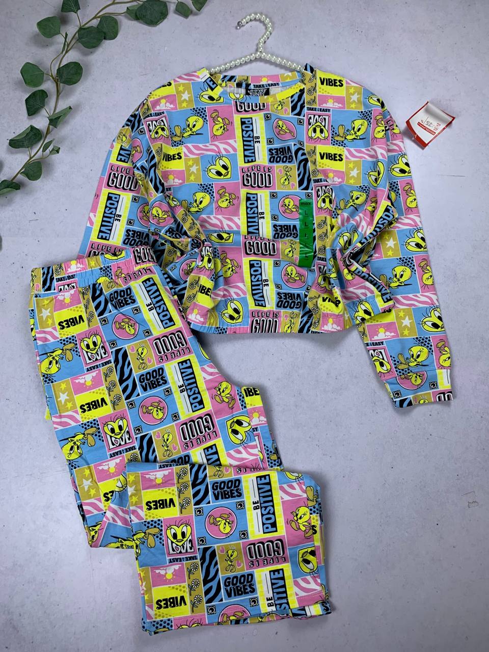 Colourful cotton melton pijama set from Max