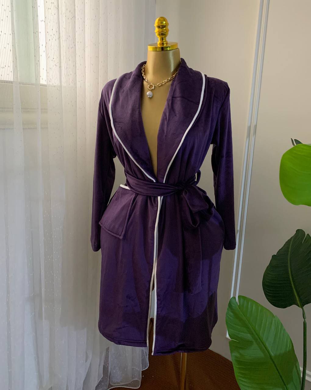 photo_2026-02-11_11-54-24 Elegant chique velvet classic kimono robe turkish fabric - Image 1
