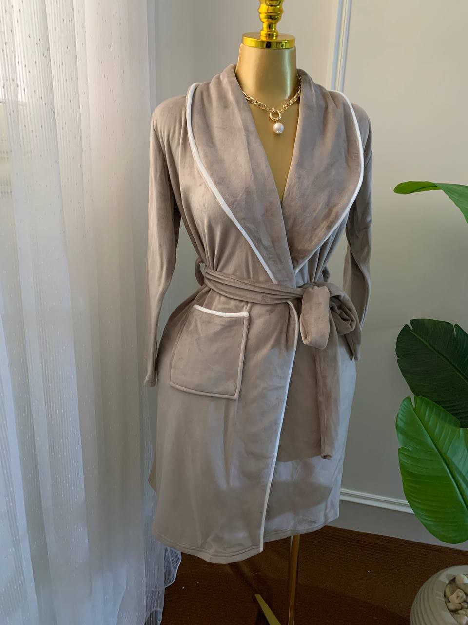 photo_2026-02-11_13-56-25 Elegant chique velvet classic kimono robe turkish fabric - Image 1