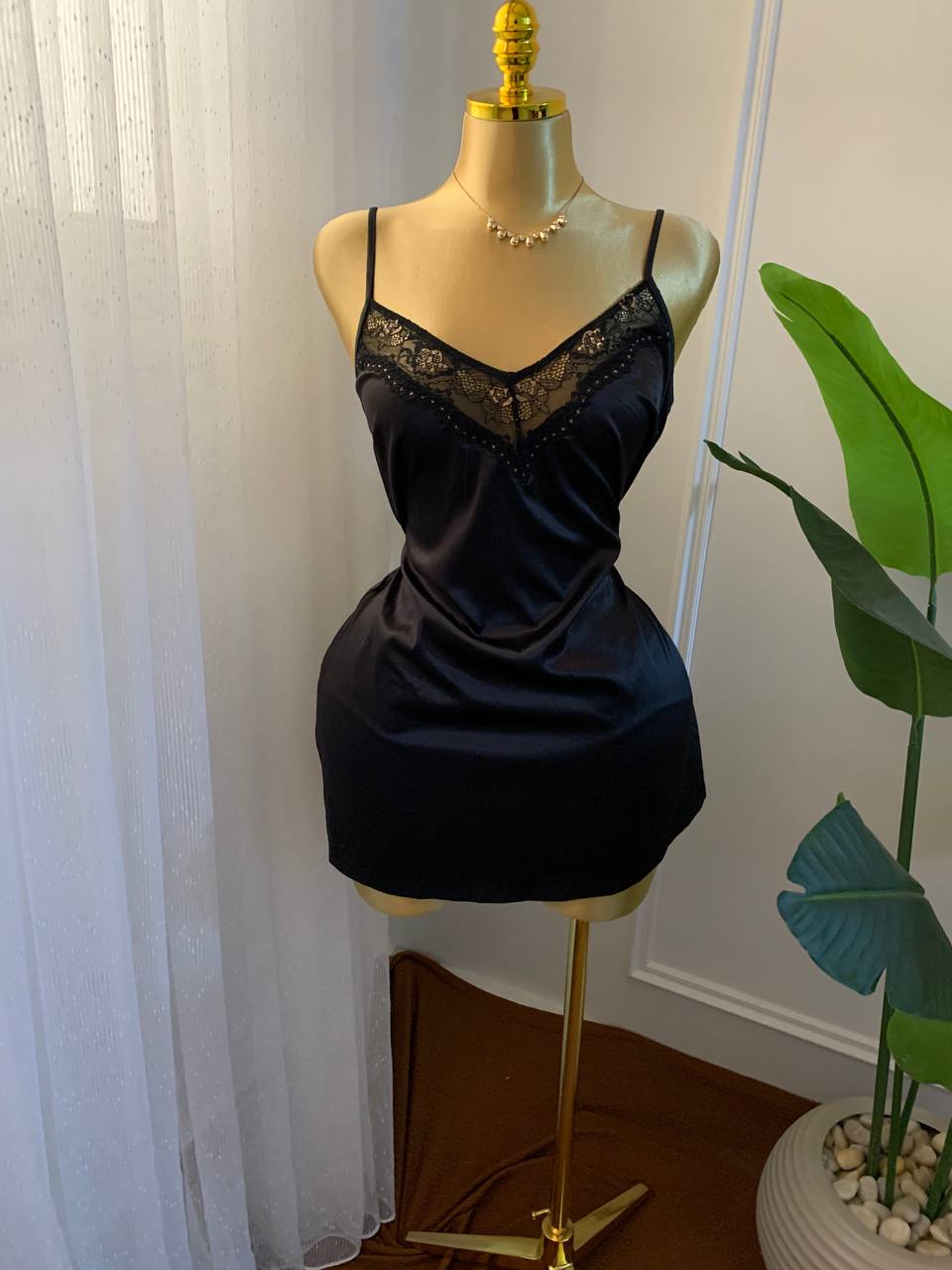 photo_2026-02-13_15-36-27 Sexyyy silky satin babydoll with lace from Esmara - Image 1