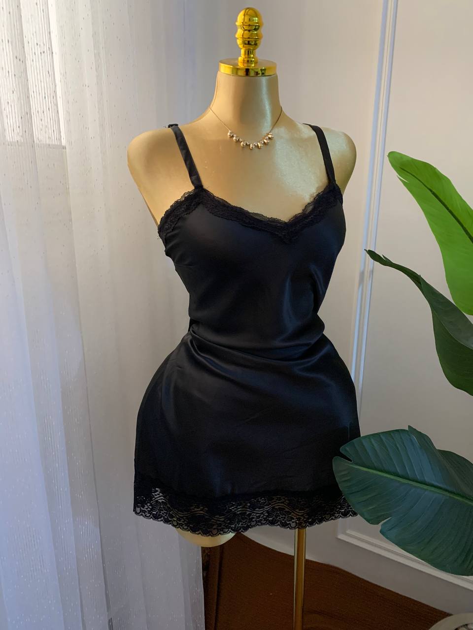 photo_2026-02-13_15-45-33 Sexyyy silky satin babydoll with lace from Esmara - Image 1