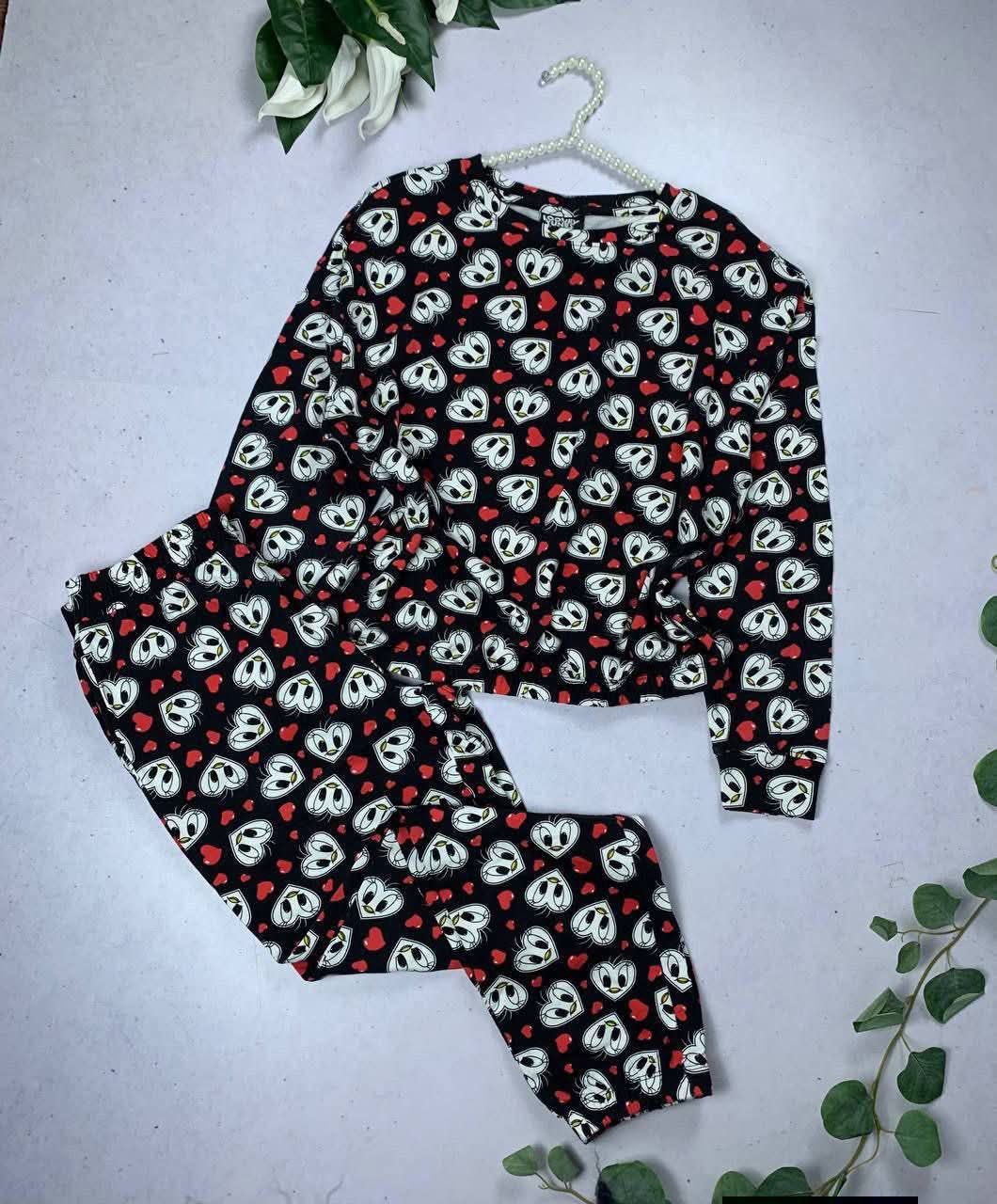 photo_2026-02-15_09-31-36 All over heart printed cotton pijama set from max - Image 1