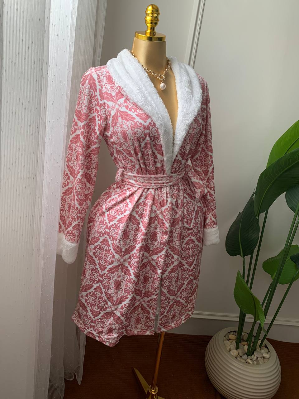 photo_2026-03-17_12-00-14 Fur cozy kimono robe turkish fabric - Image 1