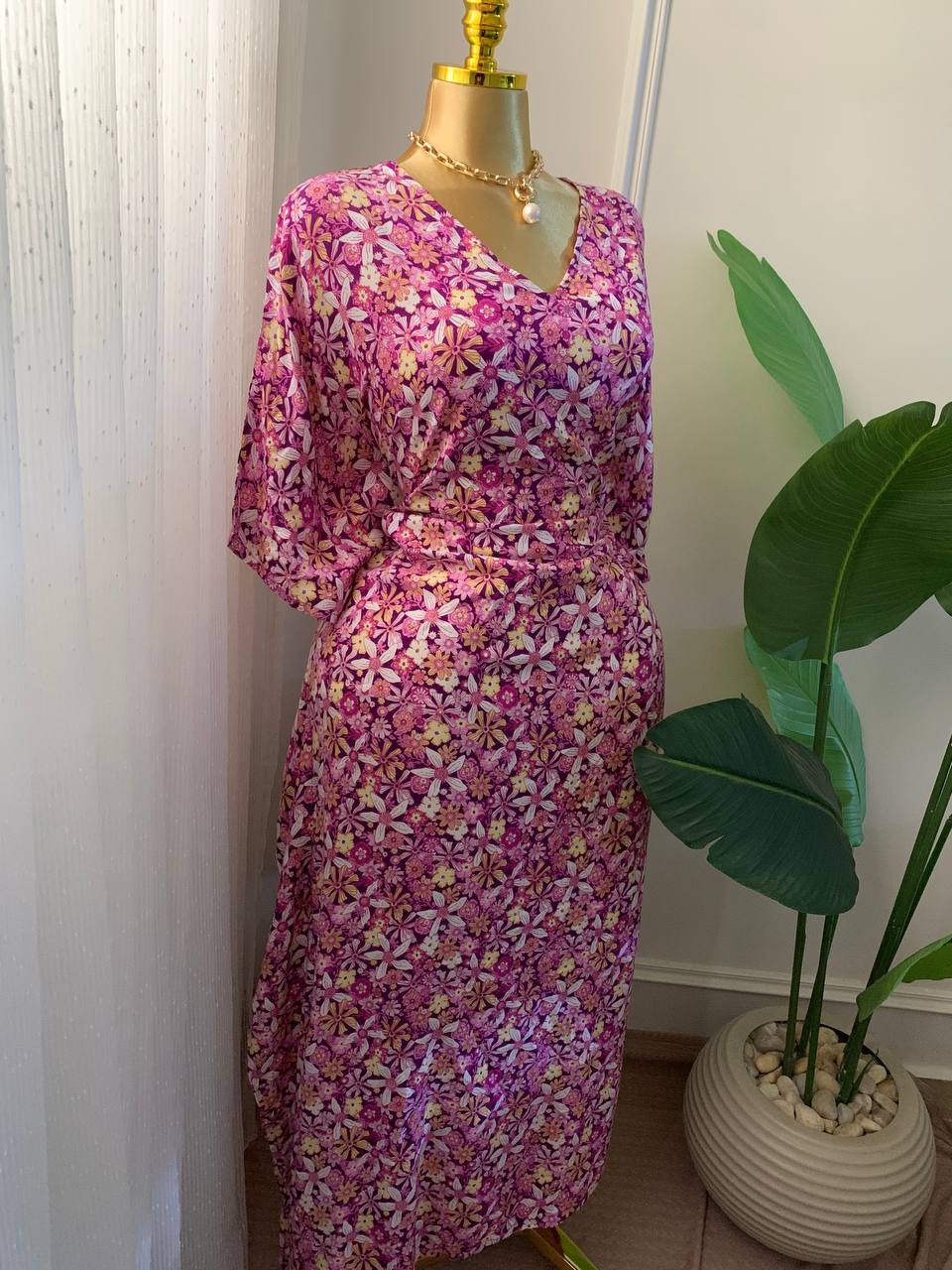 photo_2026-03-28_16-11-04 Oversize cotton viscose long kaftan from Splash - Image 1